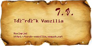 Török Vaszilia névjegykártya